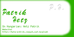 patrik hetz business card